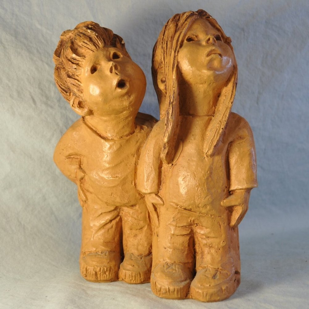 vintage Lee Bortin amazed kids figurine (w1052)